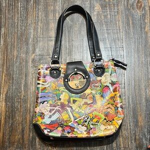 Sydney Love Multicolor Shoulder Bag with Black Handles